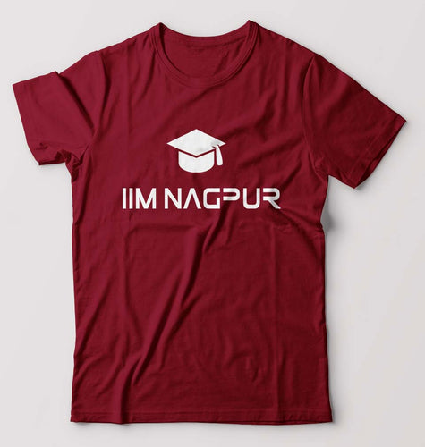 IIM Nagpur T-Shirt for Men-S(38 Inches)-Maroon-Ektarfa.online