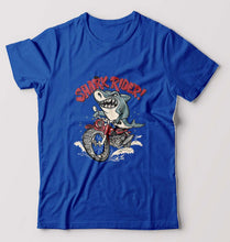 Load image into Gallery viewer, Shark Rider T-Shirt for Men-S(38 Inches)-Royal Blue-Ektarfa.online
