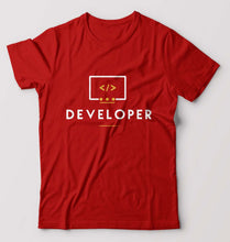 Load image into Gallery viewer, Developer T-Shirt for Men-Red-Ektarfa.online
