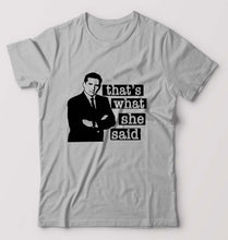 Load image into Gallery viewer, Michael Scott That&#39;s What She Said T-Shirt for Men-Grey Melange-Ektarfa.online
