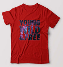 Load image into Gallery viewer, Young Wild Free T-Shirt for Men-Red-Ektarfa.online
