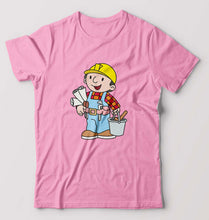 Load image into Gallery viewer, Bob the Builder T-Shirt for Men-S(38 Inches)-Light Baby Pink-Ektarfa.online
