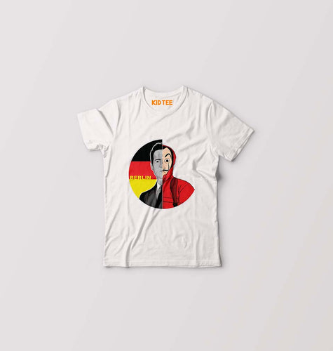 Money Heist Berlin Kids T-Shirt for Boy/Girl-White-Ektarfa.online