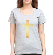 Load image into Gallery viewer, Christian T-Shirt for Women-Grey Melange-Ektarfa.online
