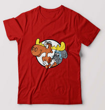 Load image into Gallery viewer, The Adventures of Rocky and Bullwinkle and Friends T-Shirt for Men-Red-Ektarfa.online
