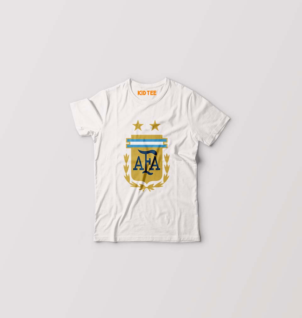 Argentina Football Kids T-Shirt for Boy/Girl-0-1 Year(20 Inches)-White-Ektarfa.online