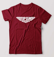 Load image into Gallery viewer, Top Gun T-Shirt for Men-S(38 Inches)-Maroon-Ektarfa.online
