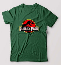 Load image into Gallery viewer, Jurassic Park T-Shirt for Men-S(38 Inches)-Bottle Green-Ektarfa.online
