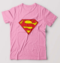 Load image into Gallery viewer, Superman T-Shirt for Men-S(38 Inches)-Light Baby Pink-Ektarfa.online
