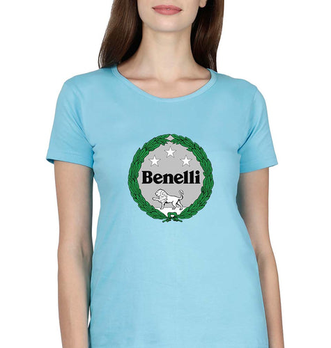 Benelli T-Shirt for Women-Light Blue-Ektarfa.online
