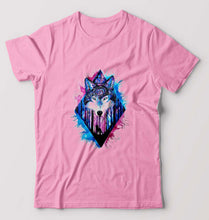 Load image into Gallery viewer, Wolf T-Shirt for Men-Light Baby Pink-Ektarfa.online
