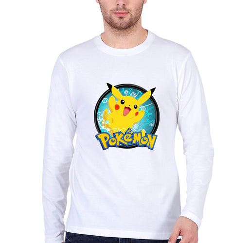 Pokémon Full Sleeves T-Shirt for Men-White-Ektarfa.online