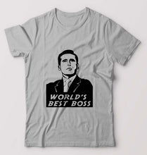 Load image into Gallery viewer, Michael Scott Best Boss T-Shirt for Men-Grey Melange-Ektarfa.online

