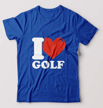 Load image into Gallery viewer, I Love Golf T-Shirt for Men-Royal Blue-Ektarfa.online

