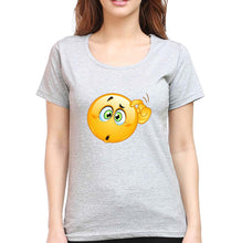 Load image into Gallery viewer, Emoji T-Shirt for Women-Grey Melange-Ektarfa.online
