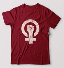 Load image into Gallery viewer, Feminist T-Shirt for Men-S(38 Inches)-Maroon-Ektarfa.online
