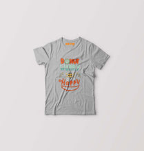 Load image into Gallery viewer, Donut Worry Be Happy Kids T-Shirt for Boy/Girl-Grey-Ektarfa.online
