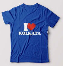 Load image into Gallery viewer, I Love Kolkata T-Shirt for Men-S(38 Inches)-Royal Blue-Ektarfa.online
