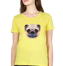 Load image into Gallery viewer, Pug Dog T-Shirt for Women-XS(32 Inches)-Yellow-Ektarfa.online
