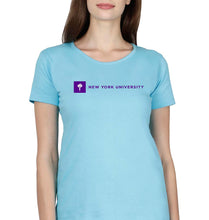 Load image into Gallery viewer, New York University T-Shirt for Women-Light Blue-Ektarfa.online
