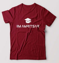 Load image into Gallery viewer, IIM Amritsar T-Shirt for Men-S(38 Inches)-Maroon-Ektarfa.online
