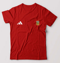 Load image into Gallery viewer, Argentina Football T-Shirt for Men-S(38 Inches)-Red-Ektarfa.online
