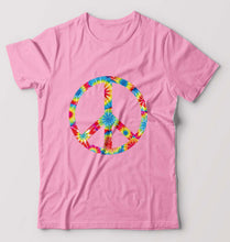 Load image into Gallery viewer, Trippy Psychedelic Peace T-Shirt for Men-Light Baby Pink-Ektarfa.online
