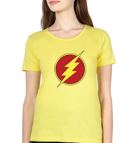 Flash Superhero T-Shirt for Women-Yellow-Ektarfa.online