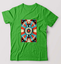 Load image into Gallery viewer, Psychedelic Peace and Love T-Shirt for Men-S(38 Inches)-flag green-Ektarfa.online
