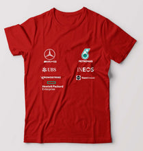 Load image into Gallery viewer, Mercedes AMG Petronas F1 2022 Team T-Shirt for Men-S(38 Inches)-Red-Ektarfa.online
