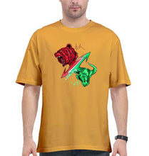 Load image into Gallery viewer, Share Market(Stock Market) Oversized T-Shirt for Men-Golden Yellow-Ektarfa.online
