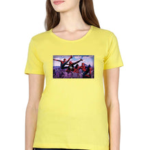 Load image into Gallery viewer, Spiderman Superhero T-Shirt for Women-XS(32 Inches)-Yellow-Ektarfa.online
