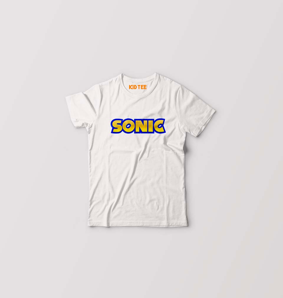 Sonic Kids T-Shirt for Boy/Girl-White-Ektarfa.online