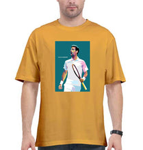 Load image into Gallery viewer, Novak Djokovic Tennis Oversized T-Shirt for Men-Golden Yellow-Ektarfa.online
