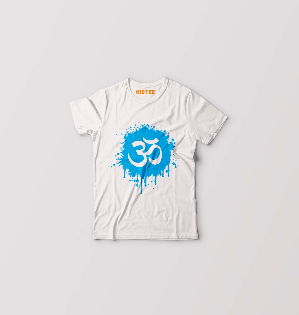 Hindi Om Kids T-Shirt for Boy/Girl-White-Ektarfa.online