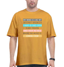Load image into Gallery viewer, Internet Oversized T-Shirt for Men-Golden Yellow-Ektarfa.online
