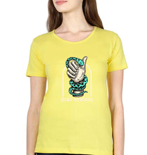 Load image into Gallery viewer, Stay Strong T-Shirt for Women-XS(32 Inches)-Yellow-Ektarfa.online
