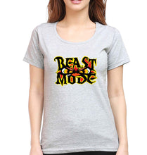 Load image into Gallery viewer, Gym Beast T-Shirt for Women-XS(32 Inches)-Grey Melange-Ektarfa.online
