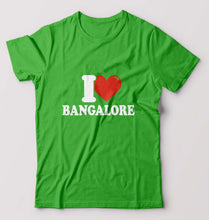 Load image into Gallery viewer, I Love BANGALORE T-Shirt for Men-S(38 Inches)-flag green-Ektarfa.online
