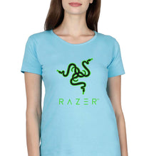 Load image into Gallery viewer, Razer T-Shirt for Women-Light Blue-Ektarfa.online
