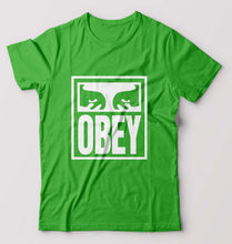 Load image into Gallery viewer, Obey T-Shirt for Men-S(38 Inches)-flag green-Ektarfa.online
