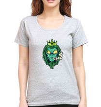 Load image into Gallery viewer, Weed Monster T-Shirt for Women-XS(32 Inches)-Grey Melange-Ektarfa.online
