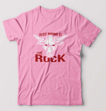 Load image into Gallery viewer, The Rock T-Shirt for Men-S(38 Inches)-Light Baby Pink-Ektarfa.online
