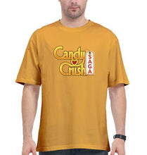 Load image into Gallery viewer, Candy Crush Oversized T-Shirt for Men-Golden Yellow-Ektarfa.online
