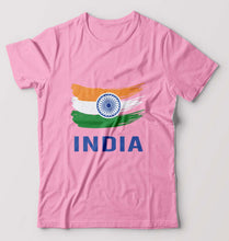 Load image into Gallery viewer, India T-Shirt for Men-S(38 Inches)-Light Baby Pink-Ektarfa.online
