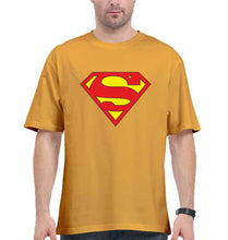 Load image into Gallery viewer, Superman Oversized T-Shirt for Men-Golden Yellow-Ektarfa.online
