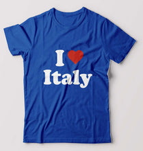 Load image into Gallery viewer, I Love Italy T-Shirt for Men-Royal Blue-Ektarfa.online
