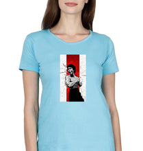 Load image into Gallery viewer, Bruce Lee T-Shirt for Women-XS(32 Inches)-Light Blue-Ektarfa.online
