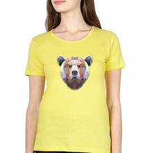 Load image into Gallery viewer, Bear T-Shirt for Women-XS(32 Inches)-Yellow-Ektarfa.online
