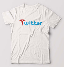 Load image into Gallery viewer, Elon Musk Twitter x Tesla T-Shirt for Men-White-Ektarfa.online
